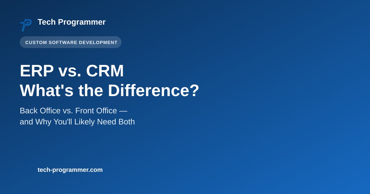 ERP vs. CRM — what's the difference guide banner
