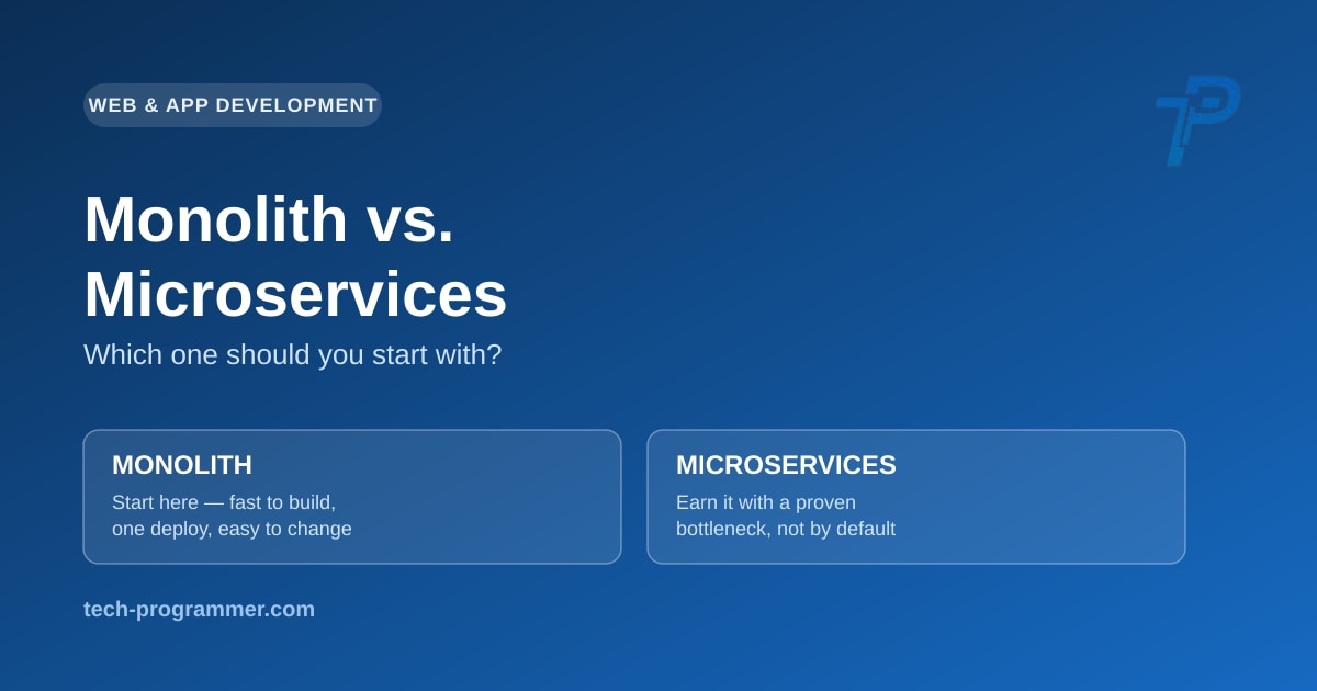 Monolith vs. Microservices — a decision framework for choosing the right architecture