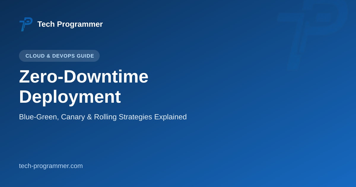 Zero-Downtime Deployment: Blue-Green, Canary, and Rolling Strategies — guide banner
