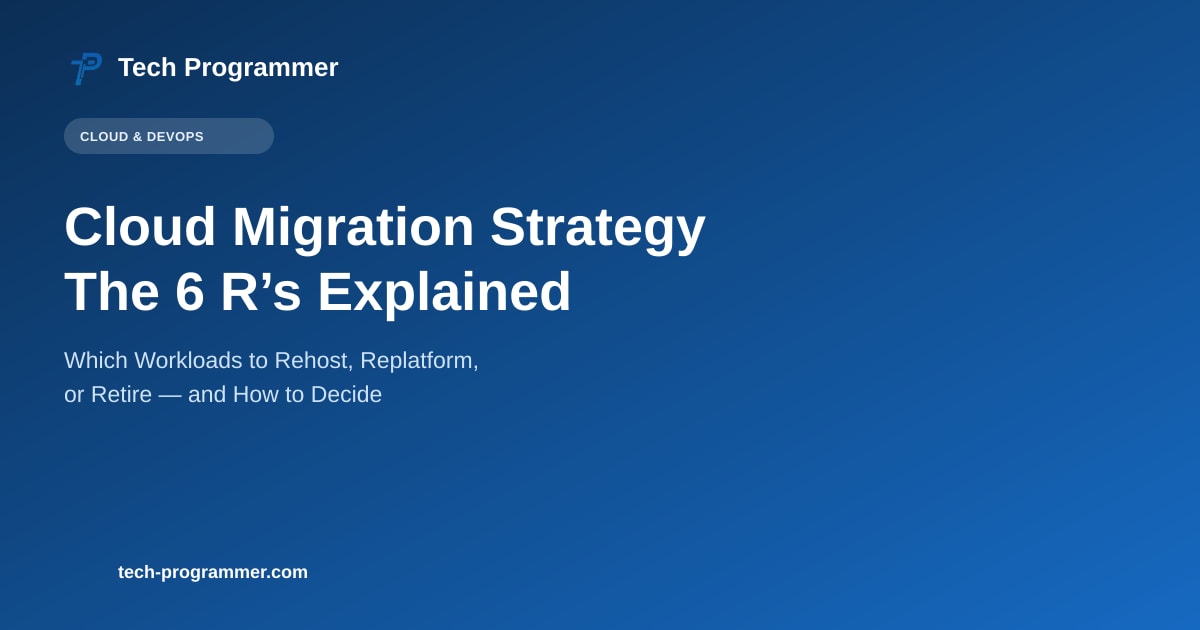 Cloud Migration Strategy: The 6 R's Explained — banner